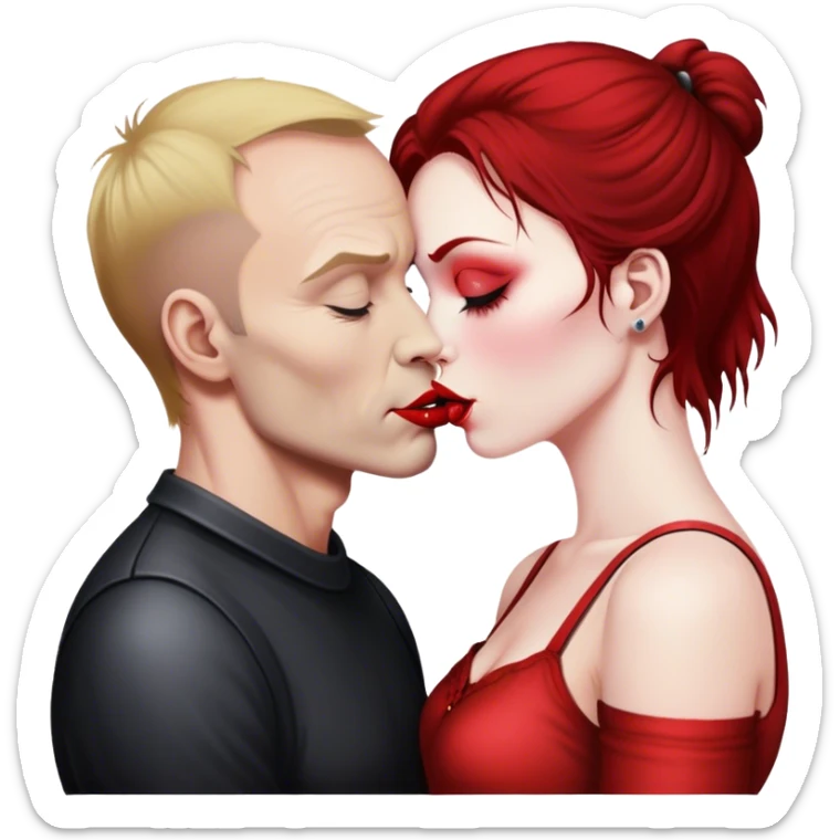 sting from band "the police" kissing kiving shields from band "my bloody valentine" sticker