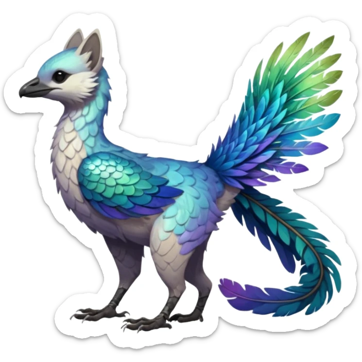 Modern Realistic Rare Fantasy Vernid-Trico-species by LiLaiRa full body sticker