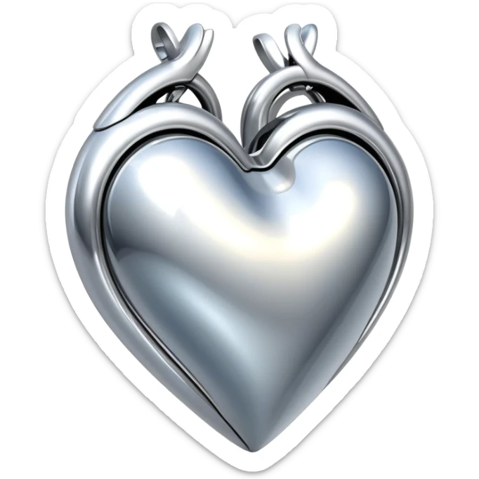 sorayama heart glossy metal parts sexy sfw sticker