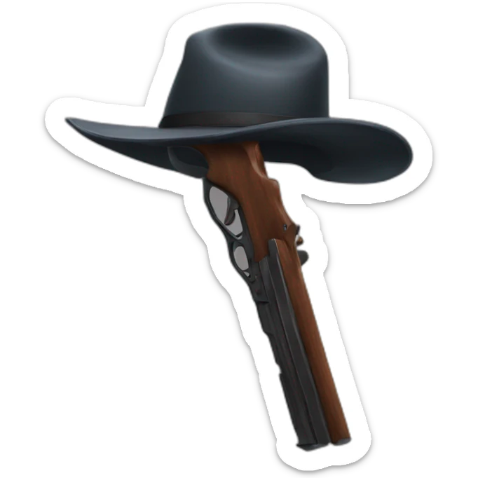 gun-to-hat sticker