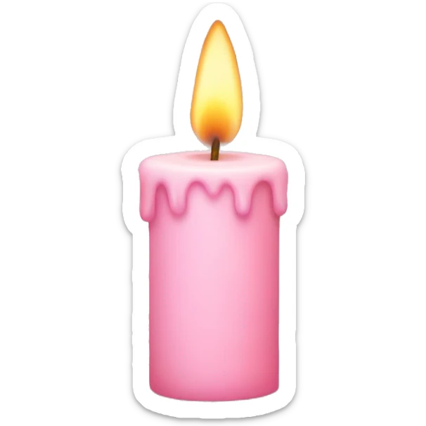 light pink candle sticker