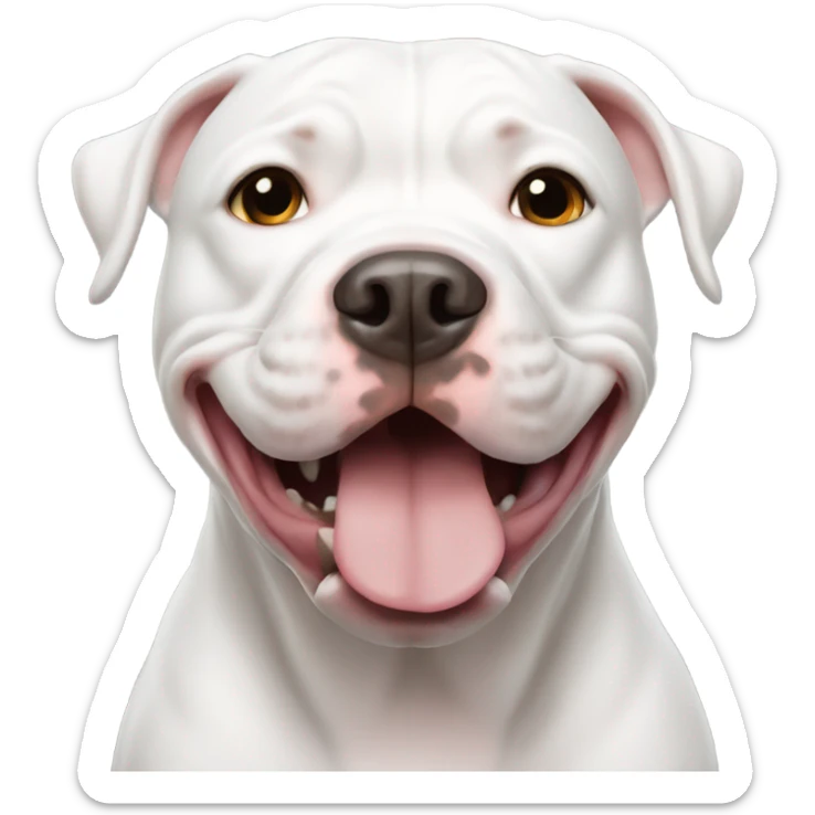white pitbull sticker