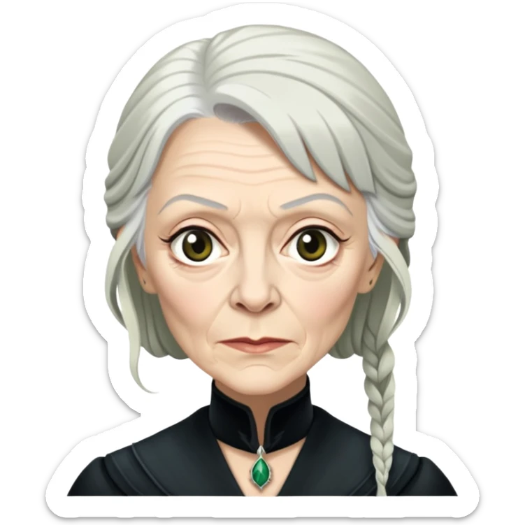 Helen McCrory is Narcissa Malfoy in harry potter, old women sticker