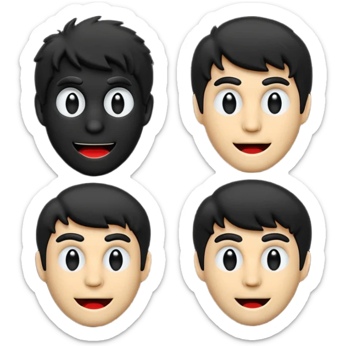 GENERAME  ENTRE 3 Y 5  ICONOS TIPO EMOJI SILUETEADOS SIN FONDO   ESTILO RETRO OCHENTERO CON LA TEMATICA DE LA PELICULA An American Werewolf in London (Un hombre lobo americano en Londres) sticker