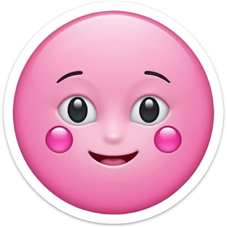 Pink faceless circle Samsung style sticker