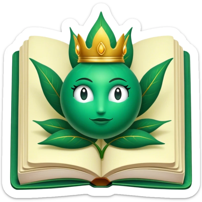 Un libro verde esmeralda con detalles dorados y una textura de terciopelo, con un loto en la portada, irradiando presencia, calma y despertar espiritual. ☀️🌀🌿 sticker