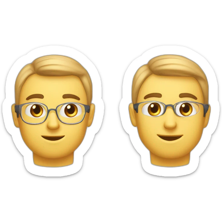 2 mains symétriques collées avec pouce index et majeur levés et oriculaire et l’annulaire baissé sticker