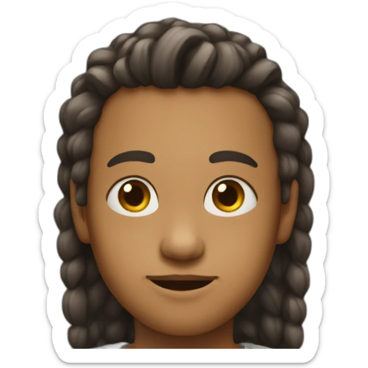 He was born with hair like that of Mbabi and white skin  sticker