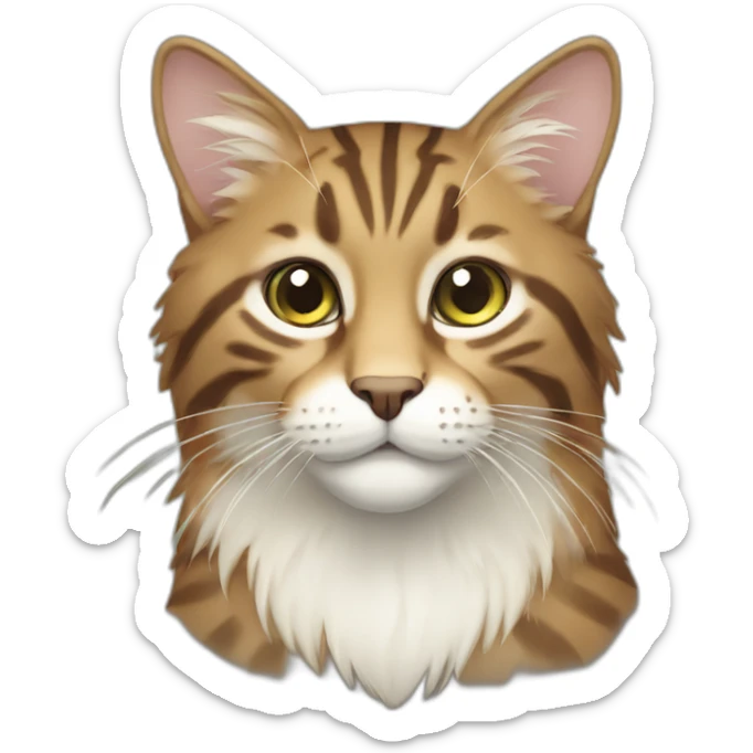 forest cat sticker