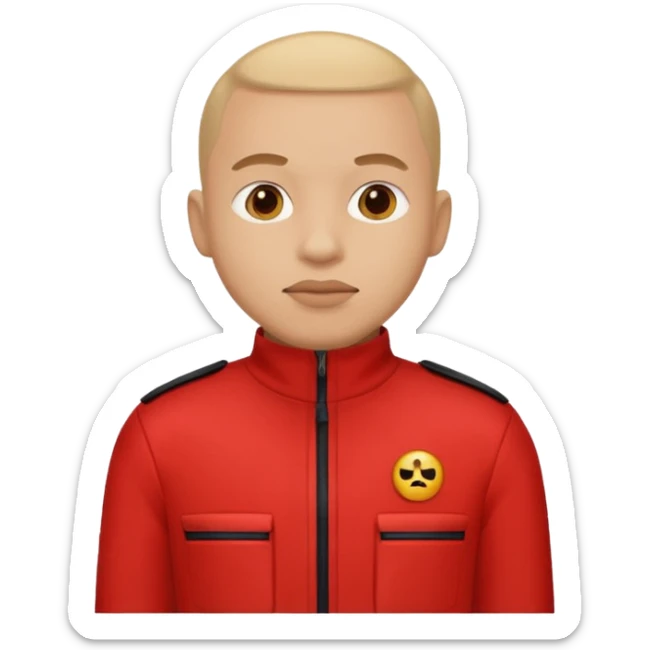 I want a emoji of a character Berlin from money heist. With his costume  no mask  sticker