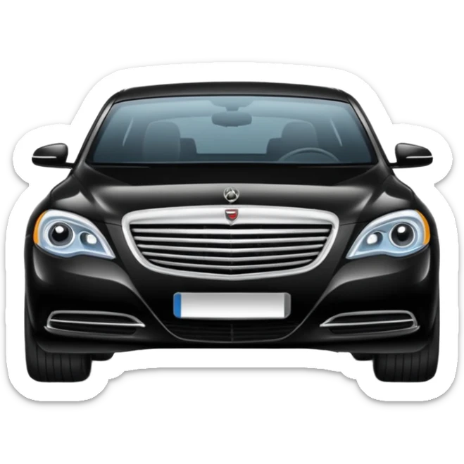 Crée-moi une voiture noire, berline, très classe La voiture  en long 2025classe S que d’un côté  sticker