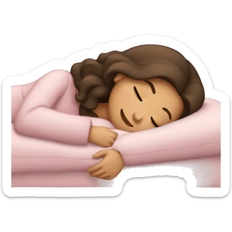 Brunette girl sleeping sticker