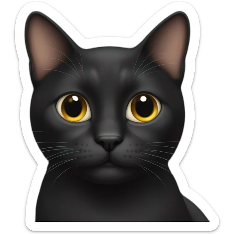 gato negro sticker