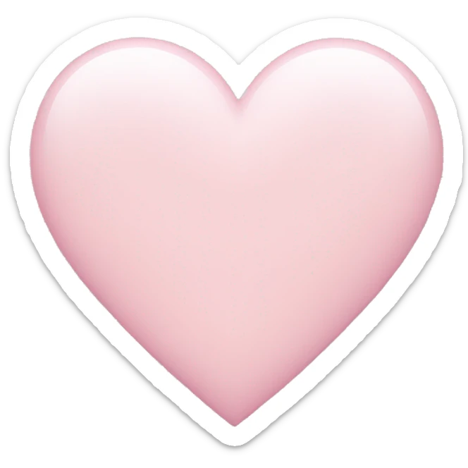Light pink heart  sticker