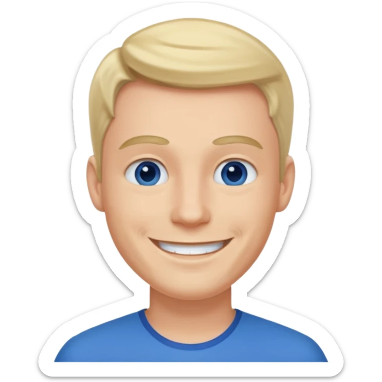 blue dress man sticker