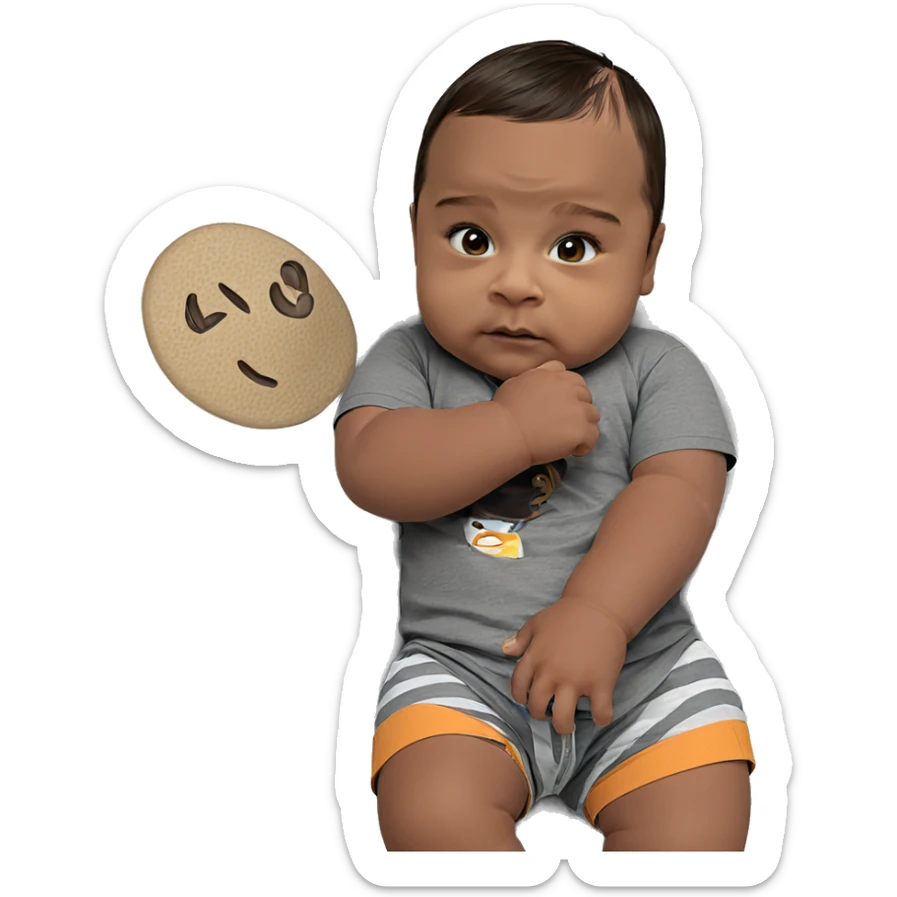 young boy in shorts sticker