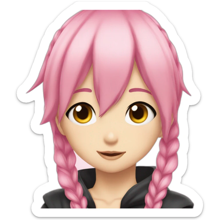 Nastu-Fairy tail-pink hair-kiss-Lucy-blond hair sticker