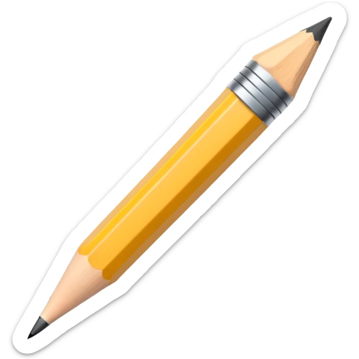 minimal pencil sticker