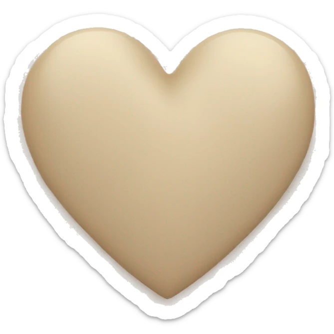 Beige Heart  sticker