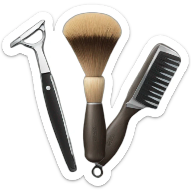 barber tools sticker