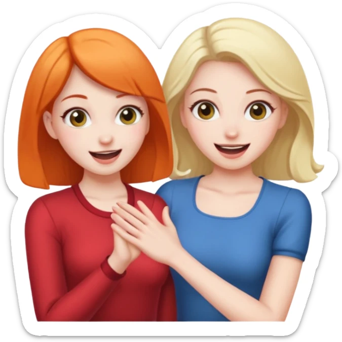 femme qui donne une fessee à une autre femme sticker