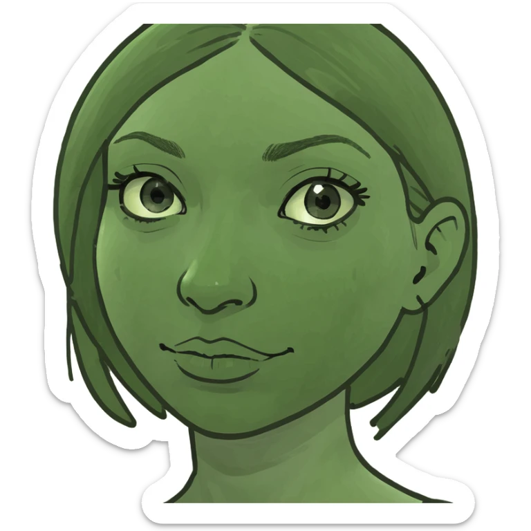 a girl sticking her tongue out with arrows of motion going side to sude sticker