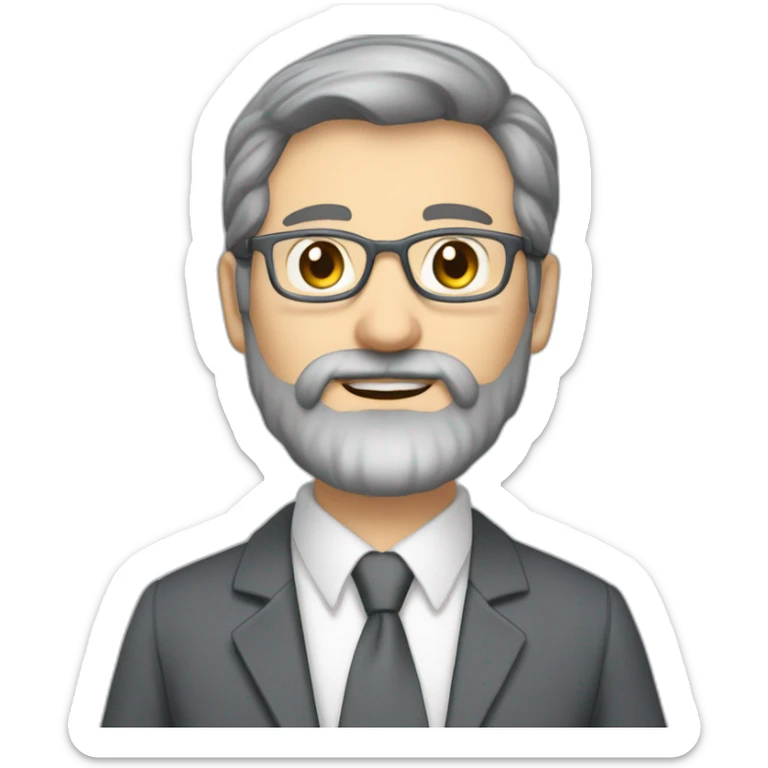 husband caucasian age 55 dark gray hair trimmed beard wearing business suit holding bible, wife asian age 55 dark hair nurse uniform, no children sticker