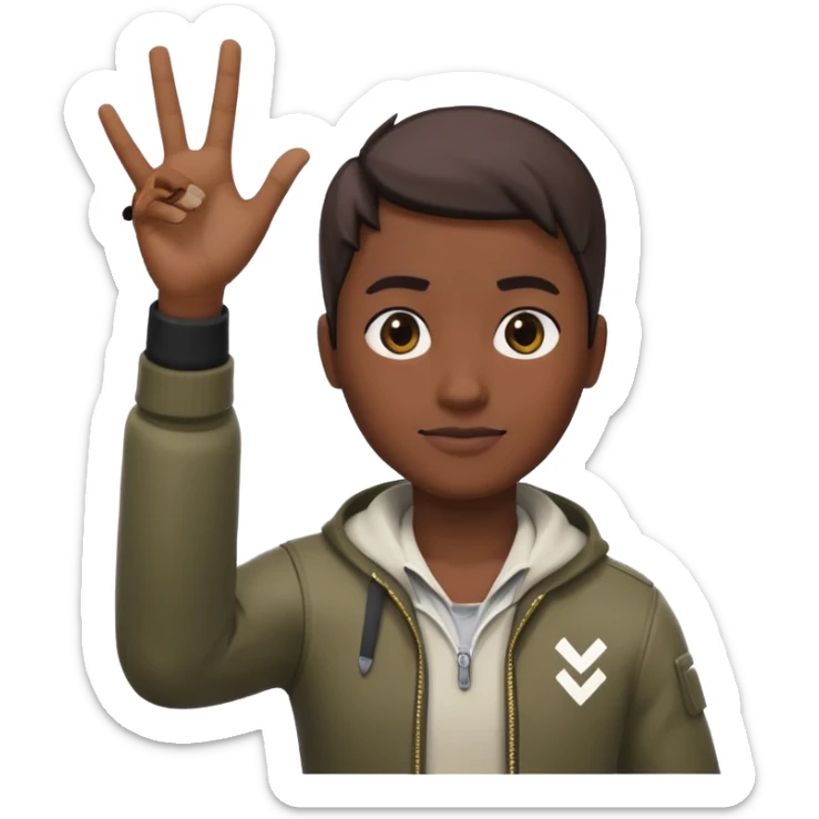 Que este 🙋🏾emoji envés que saludé haga con mano la forma de el emote de fornite toma la L sticker