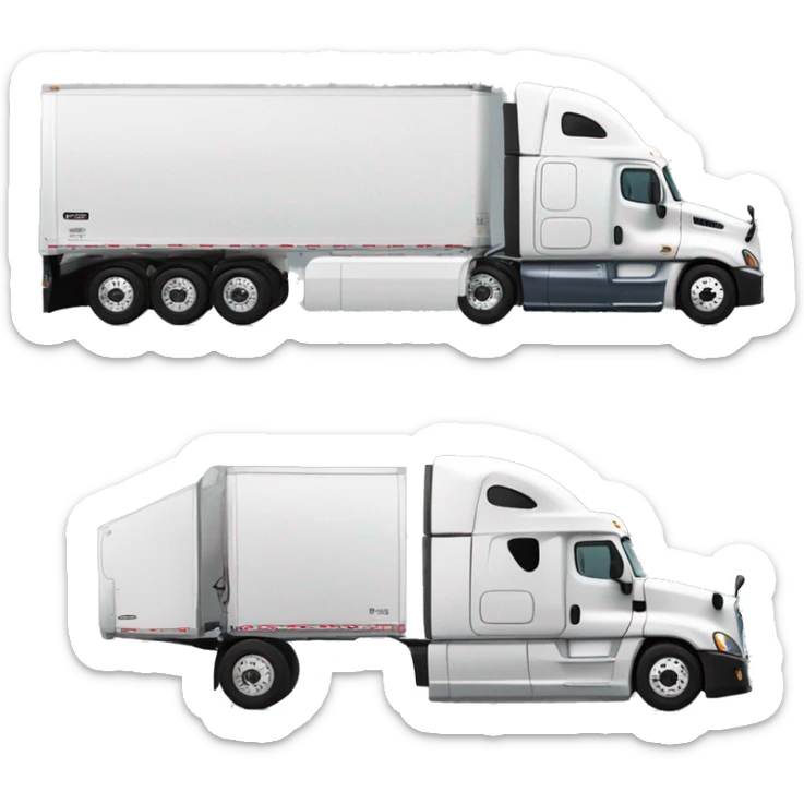 freightliner cascadia semi-truck that is brokn and repair needed sticker