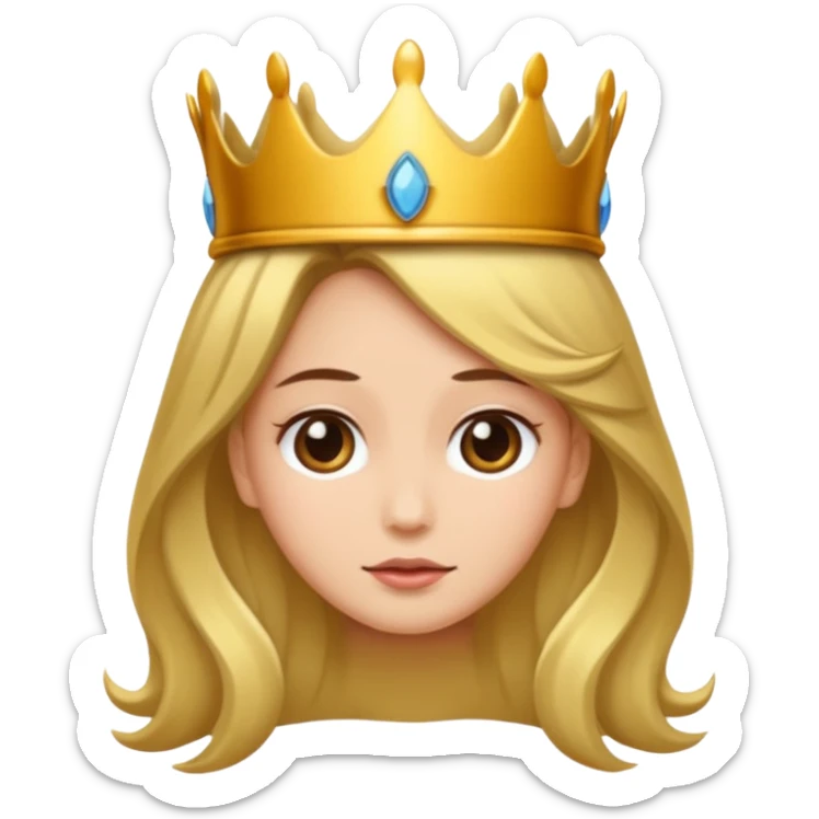 visage d'un pretre avec un couronne de cheveux et une toge sticker