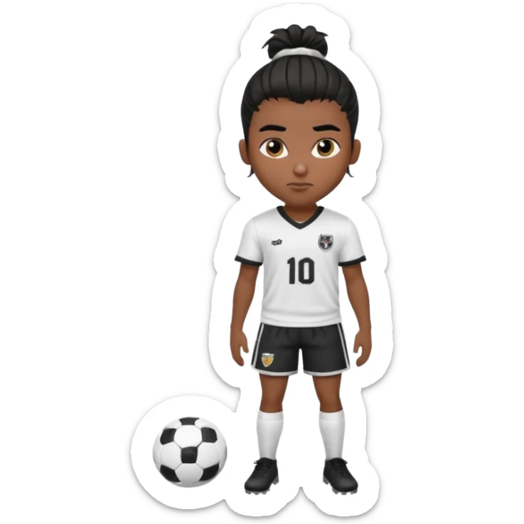 a pretty male bratz footballer. black hair tied in a manbun sticker