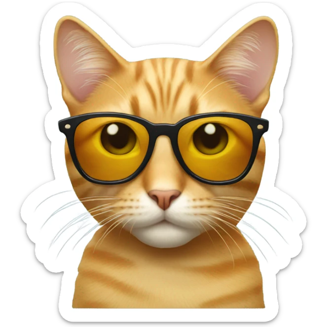 Cat with sunglasses sticker