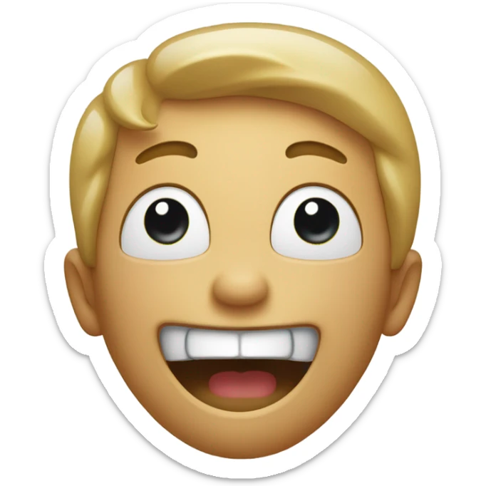 Screaming excitedly sticker