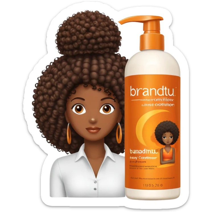 Bottle of leave-in Conditioner, the label on the bottle should have a picture of a black woman with afro, The brand name is brandCantu sticker