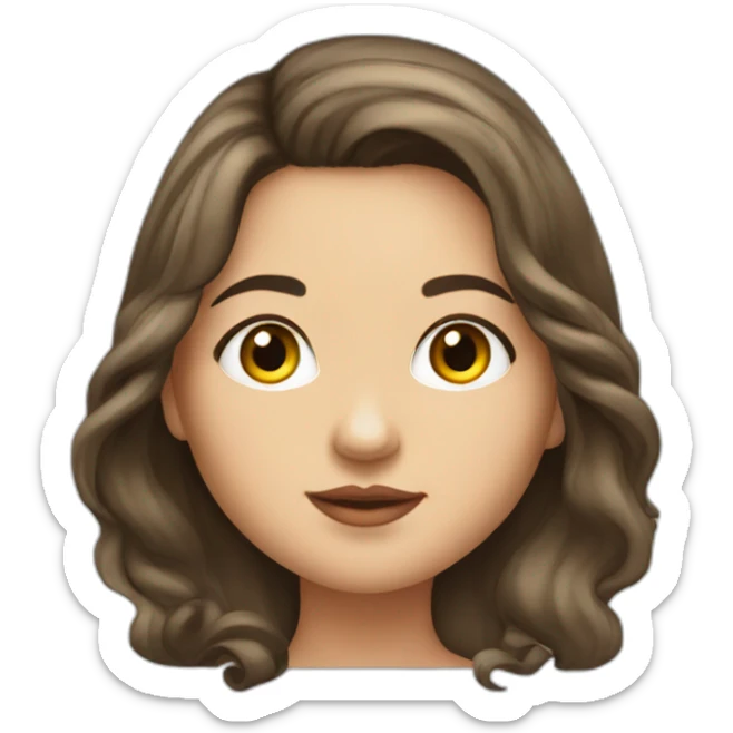 Brunette-girl-long-hair-chubby-cheeks-old-money-fashion-style-red sticker