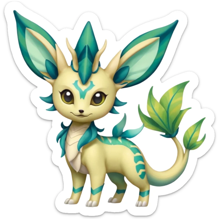 Colorful Exotic Meloetta-Vaporeon-Leafeon-Amaura-Venom-Stitch-Fakémon-creature-hybrid sticker