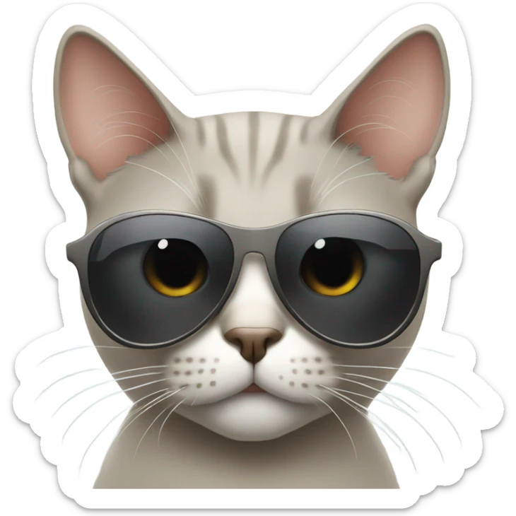 Cat with sunglasses sticker
