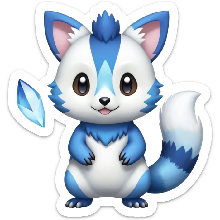 Shiny Sparkly Cute Kawaii Furry  Furret-Oshawott-Meowstic-Zangoose-Hybrid (Full body) sticker