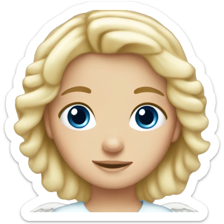 blonde hair blue eyed girl angel sticker