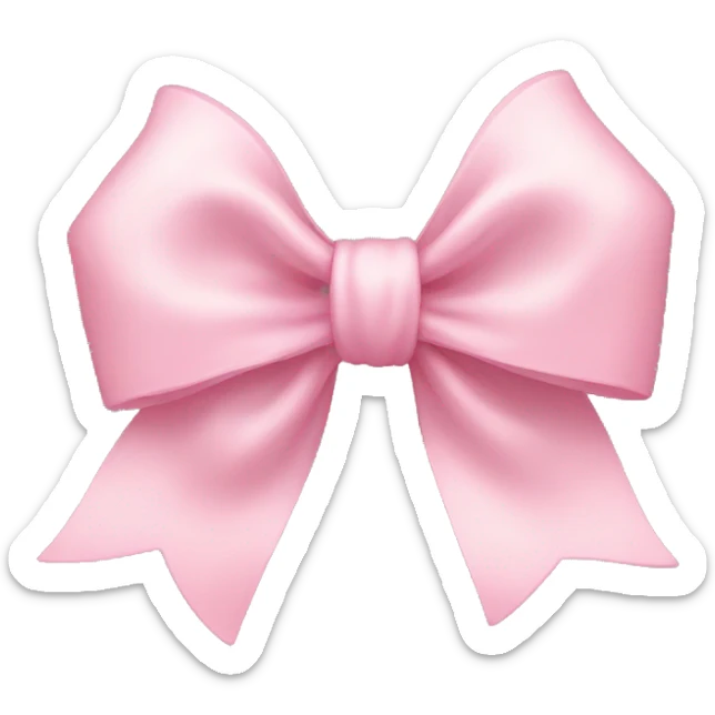Light pink bow sticker