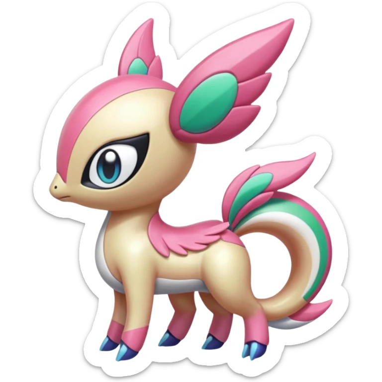  Exotic Meloetta-Palkia-Kirby-Amaura-Fakémon-creature-hybrid sticker