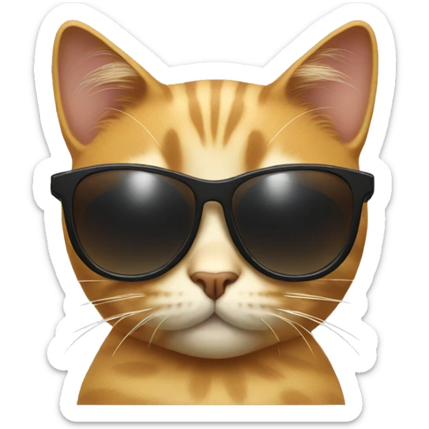 Cat with sunglasses sticker