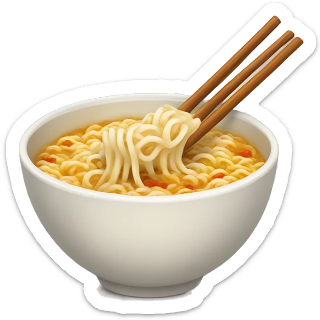bowl with ramen  sticker