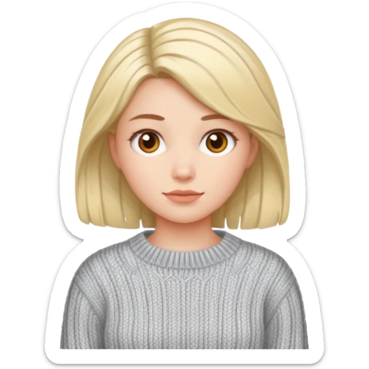 Girl wearing sweater  sticker
