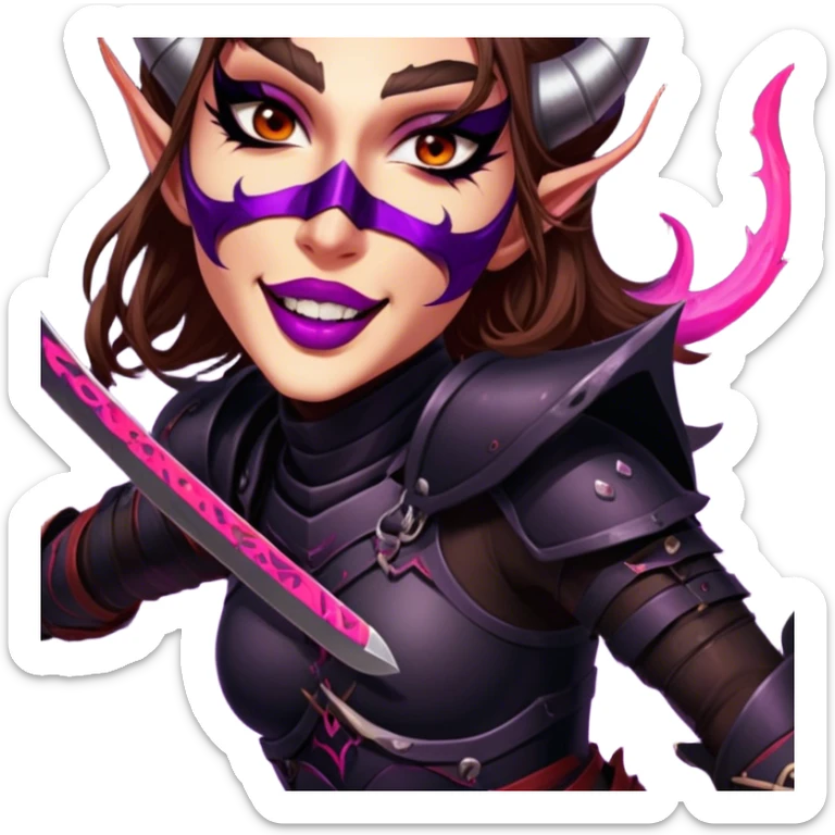Demon-Horned Warrior sticker