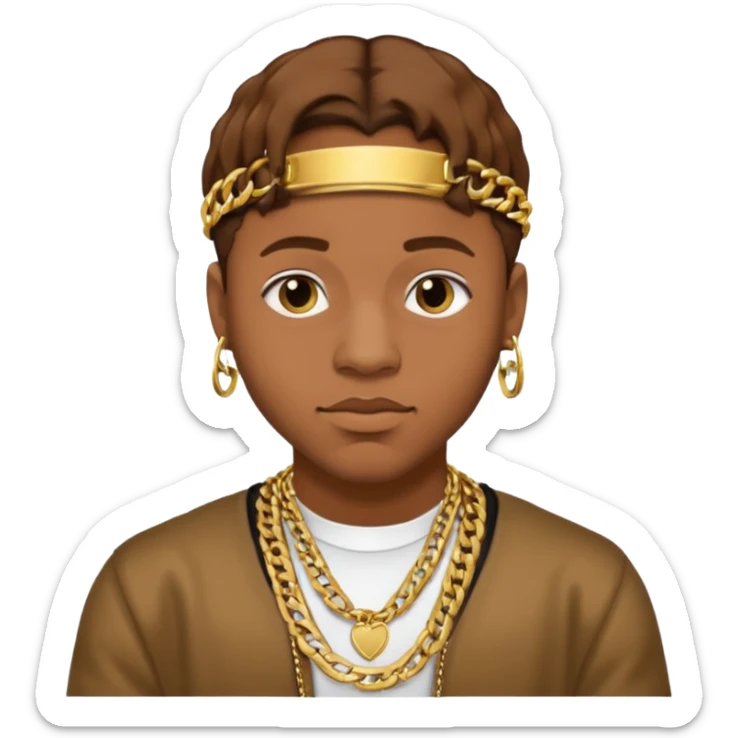 Jerome "Romeo" Jones of IMx, male rapper with brown hair sticker