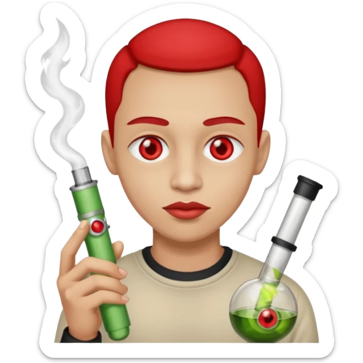 Marihuana,porros,blonds,bongs,ojos rojos sticker