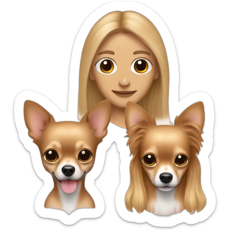 Long hair sand chihuahua and gay couple sticker