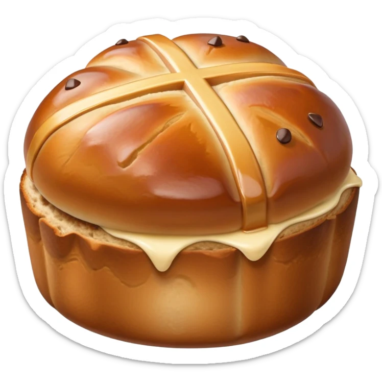 Hot cross bun sticker