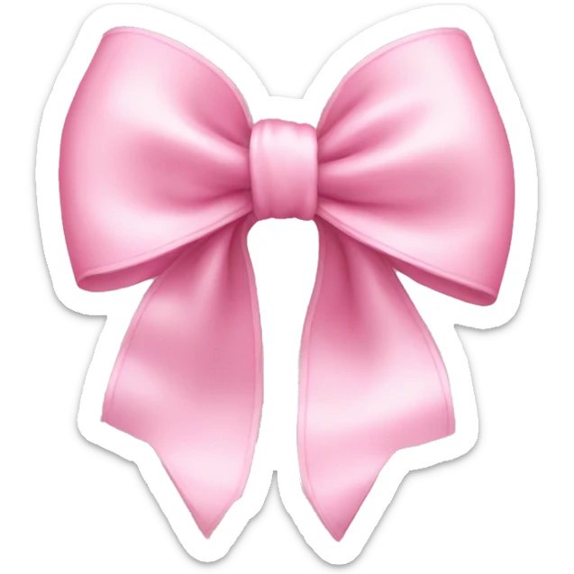 baby pink bow sticker